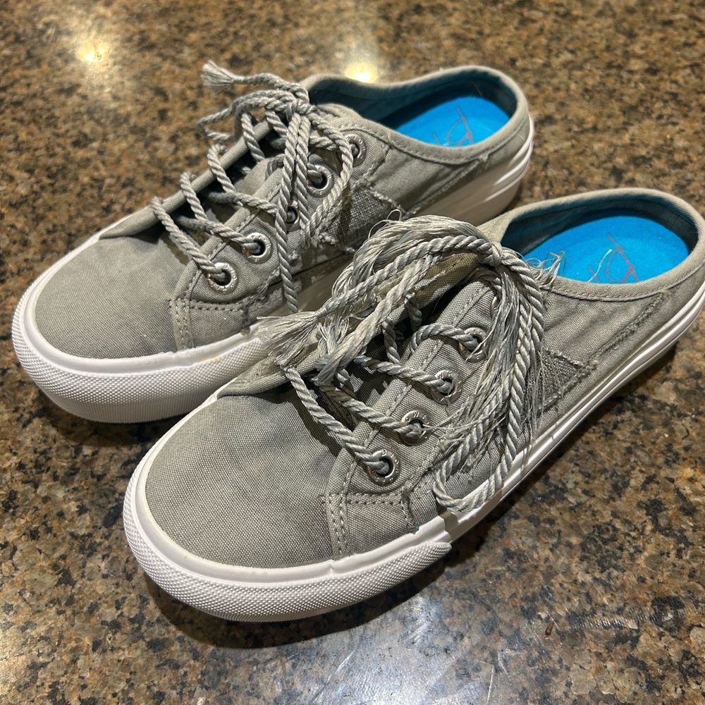 Blowfish khaki green Canvas Slip-On Sneakers